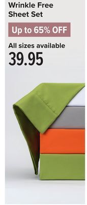 Linen Chest Wrinkle free sheet set offer
