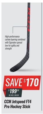 Hockey Life Ccm jetspeed ft4 pro senior hockey stick offer