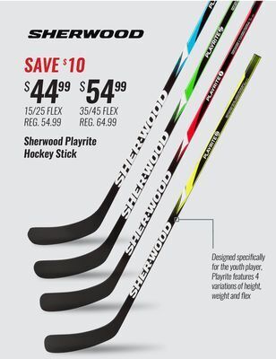 Hockey Life Sherwood playrite hockey stick offer