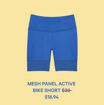 Joe Fresh Mesh panel active bike short offer