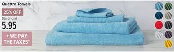 Linen Chest Quattro towels offer