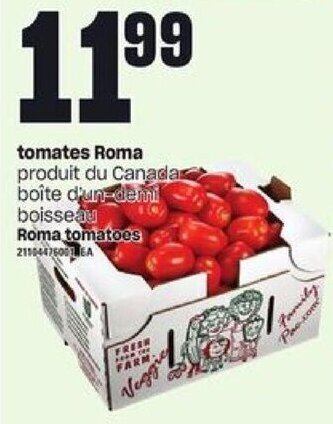 Provigo Roma tomatoes offer