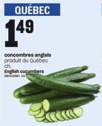 Provigo English cucumbers offer
