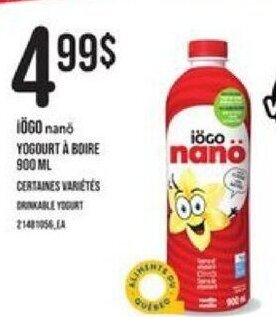 Provigo IÖGO nano YOGOURT À BOIRE 900 ML offer