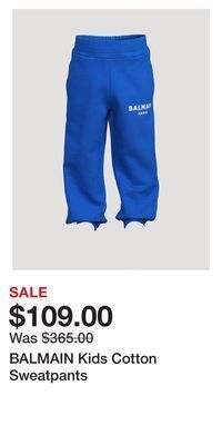 Holt Renfrew Balmain kids cotton sweatpants offer