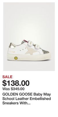 Holt Renfrew Golden goose baby may school leather embellished sneakers with suede star offer