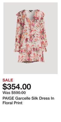 Holt Renfrew Paige garcelle silk dress in floral print offer