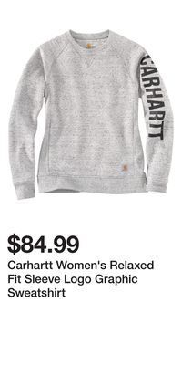 Mark's Carhartt women's relaxed fit sleeve logo graphic sweatshirt offer