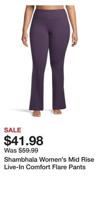 Mark's Shambhala women's mid rise live-in comfort flare pants offer