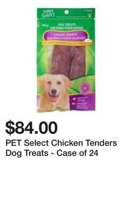 Dollarama Pet select chicken tenders dog treats - case of 24 offer