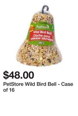 Dollarama Petstore wild bird bell - case of 16 offer