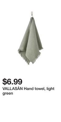 IKEA Vallasån hand towel, light green offer