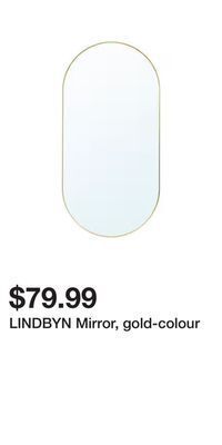 IKEA Lindbyn mirror, gold-colour offer
