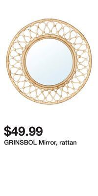 IKEA Grinsbol mirror, rattan offer