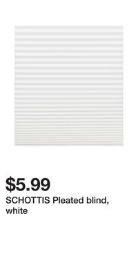IKEA Schottis pleated blind, white offer