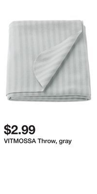 IKEA Vitmossa throw, gray offer