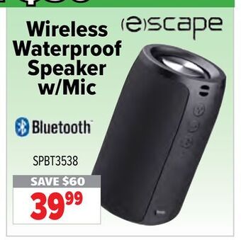 2001 Audio Video Escape wireless waterproof speaker w/mic offer