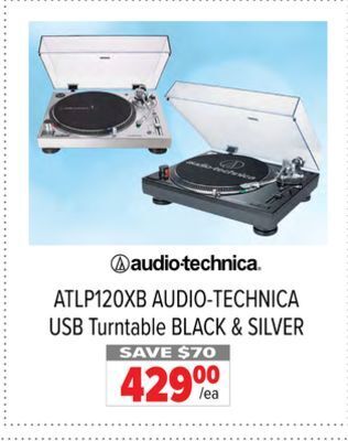 2001 Audio Video Audio-technica usb turntable black & silver offer