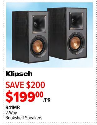 2001 Audio Video Klipsch ref bookshelf speaker 4 bk offer