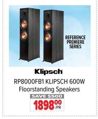 2001 Audio Video Klipsch 600w floorstanding speakers offer