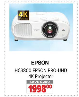 2001 Audio Video Epson pro-uhd 4k projector offer