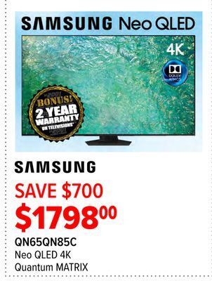 2001 Audio Video Samsung neo qled 4k quantum matrix offer