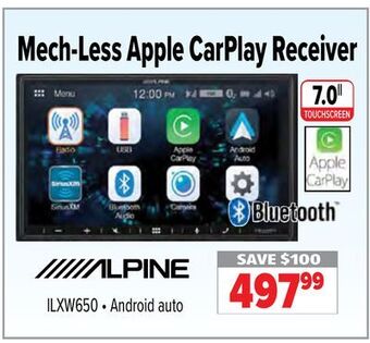 2001 Audio Video Alpine mech-less apple carplay receiver offer
