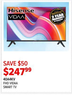 2001 Audio Video Hisense fhd vidaa smart tv offer