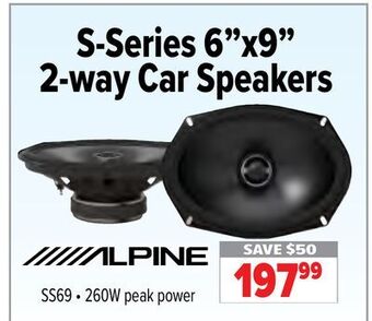 2001 Audio Video Alpine s-series 6x9 2-way car speakers offer