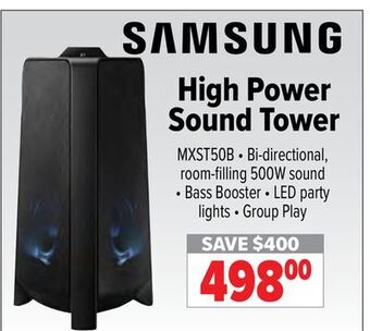 2001 Audio Video Samsung high power sound tower offer