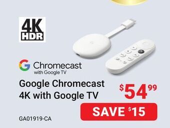Visions Electronics Google chromecast 4k with google tv offer