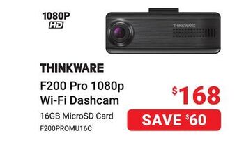 Visions Electronics Thinkware f200 pro 1080p wi-fi dashcam offer