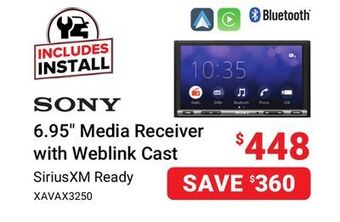 Visions Electronics Sony 6.95 media receiver with weblink cast offer