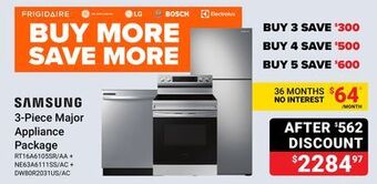 Visions Electronics Samsung 3-piece major appliance package offer