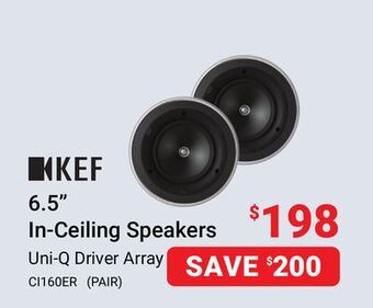 Visions Electronics Kef 6.5 in-ceiling speakers offer