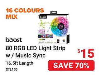 Visions Electronics Boost 80 rgb led light strip w/music sync offer