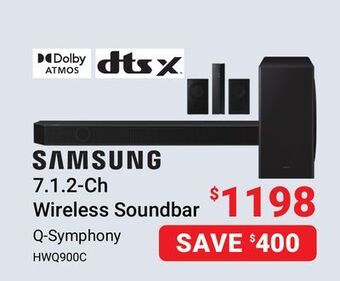 Visions Electronics Samsung 7.1.2-ch wireless soundbar offer