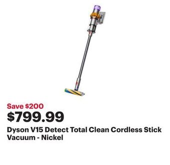 Best Buy Dyson v15 detect total clean cordless stick vacuum - nickel offer