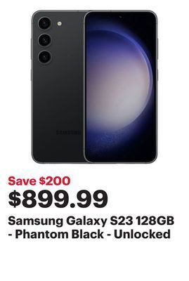 Best Buy Samsung galaxy s23 128gb - phantom black - unlocked offer