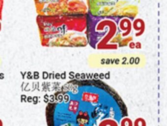 Oceans Fresh Food Market Y & b dried seaweed offer