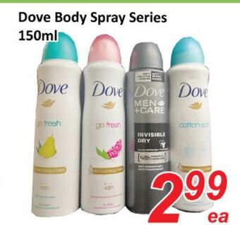 Seasons Foodmart Dove body spray series offer