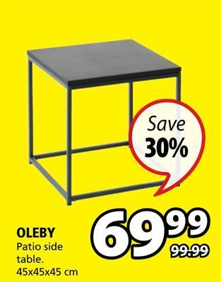 JYSK Oleby patio side table offer