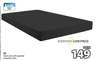 JYSK F5 foam core with assorted polyester cover offer