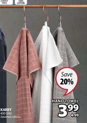 JYSK Karby hand towel offer