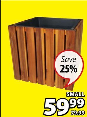 JYSK Myrhauk wooden planter offer