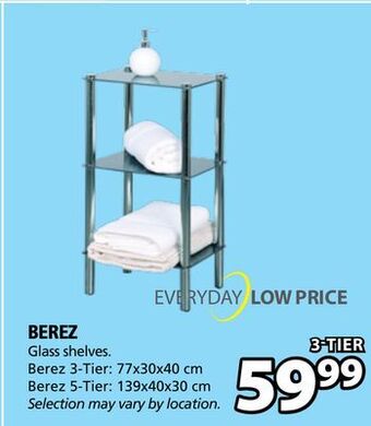 JYSK Berez glass shelves offer