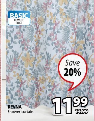 JYSK Revna shower curtain offer