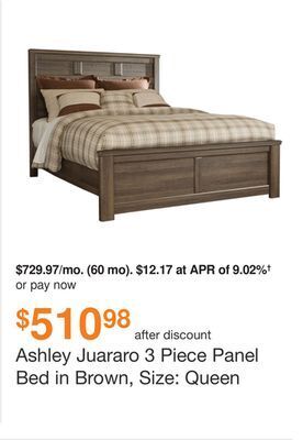 Ashley Furniture Ashley juararo 3 piece panel bed in brown, size: queen offer