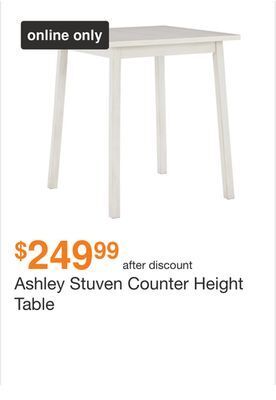 Ashley Furniture Ashley stuven counter height table offer