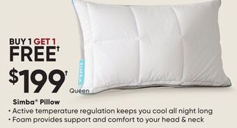 Sleep Country Simba® pillow offer